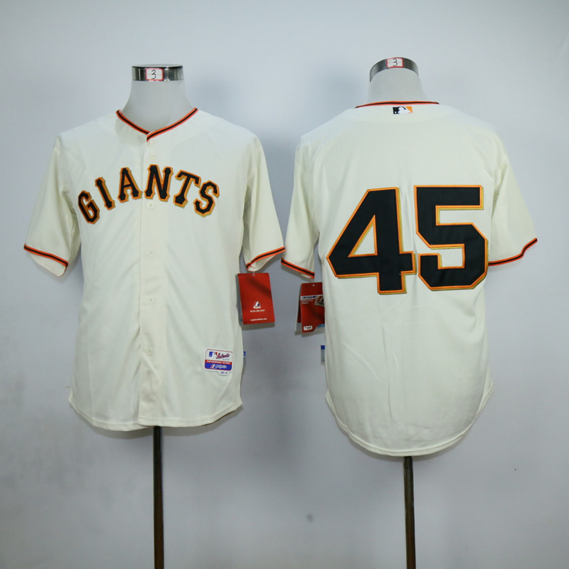Men San Francisco Giants 45 Ishikawa Cream MLB Jerseys